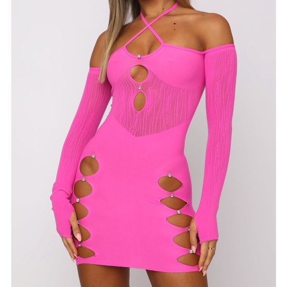 White Fox Boutique Dresses & Skirts - White Fox Boutique Mini Dress NWT Hot Pink One Size